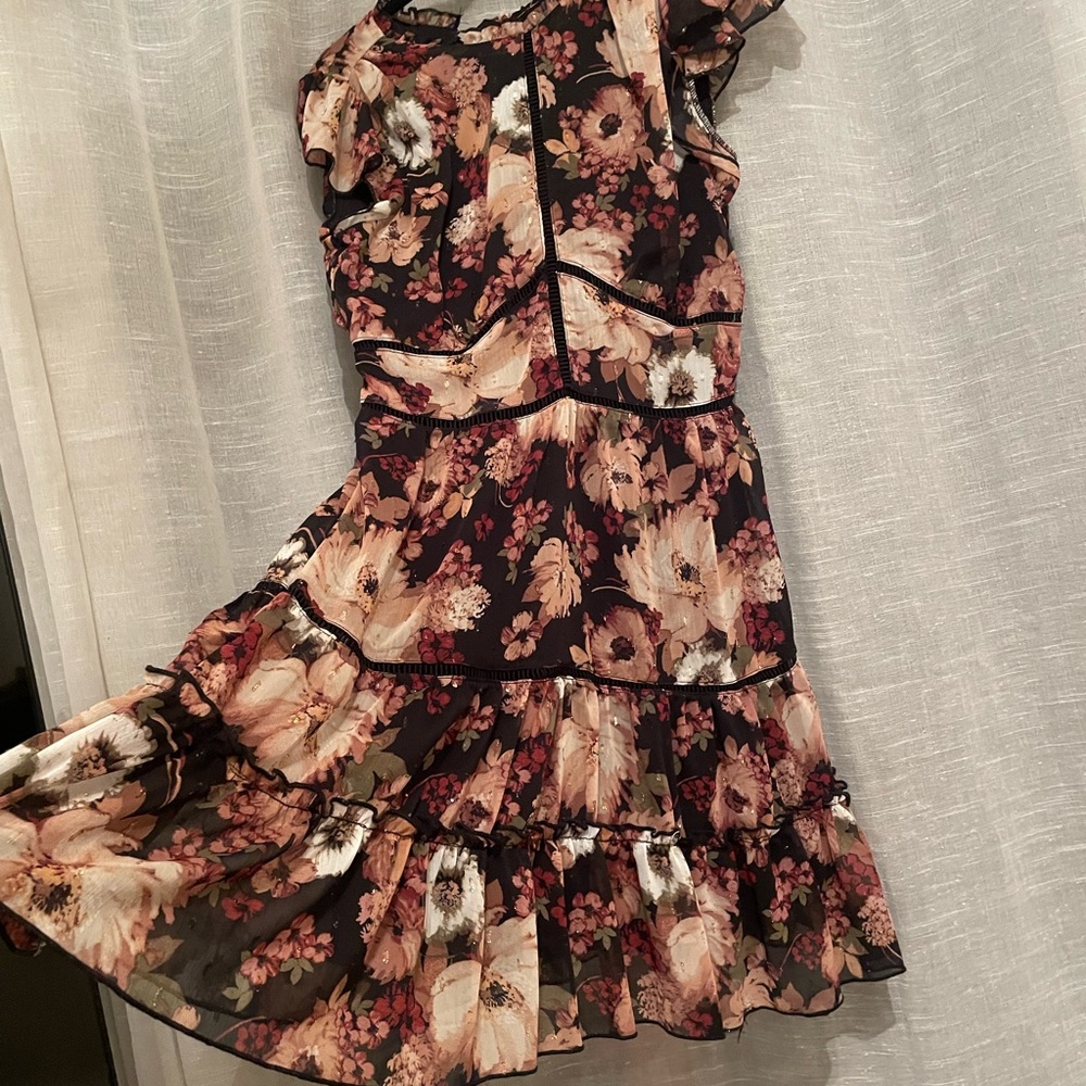 Floral Ruffle Sleeve Dress - Picture 5 of 6